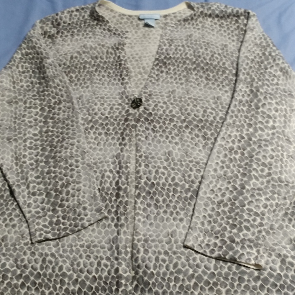 Snakeskin print lightweight sweater